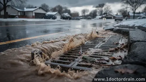 Midwest heavy rain and snowmelt: why drains back up