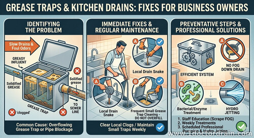 Grease Traps & Kitchen Drains: Fixes for Business Owners